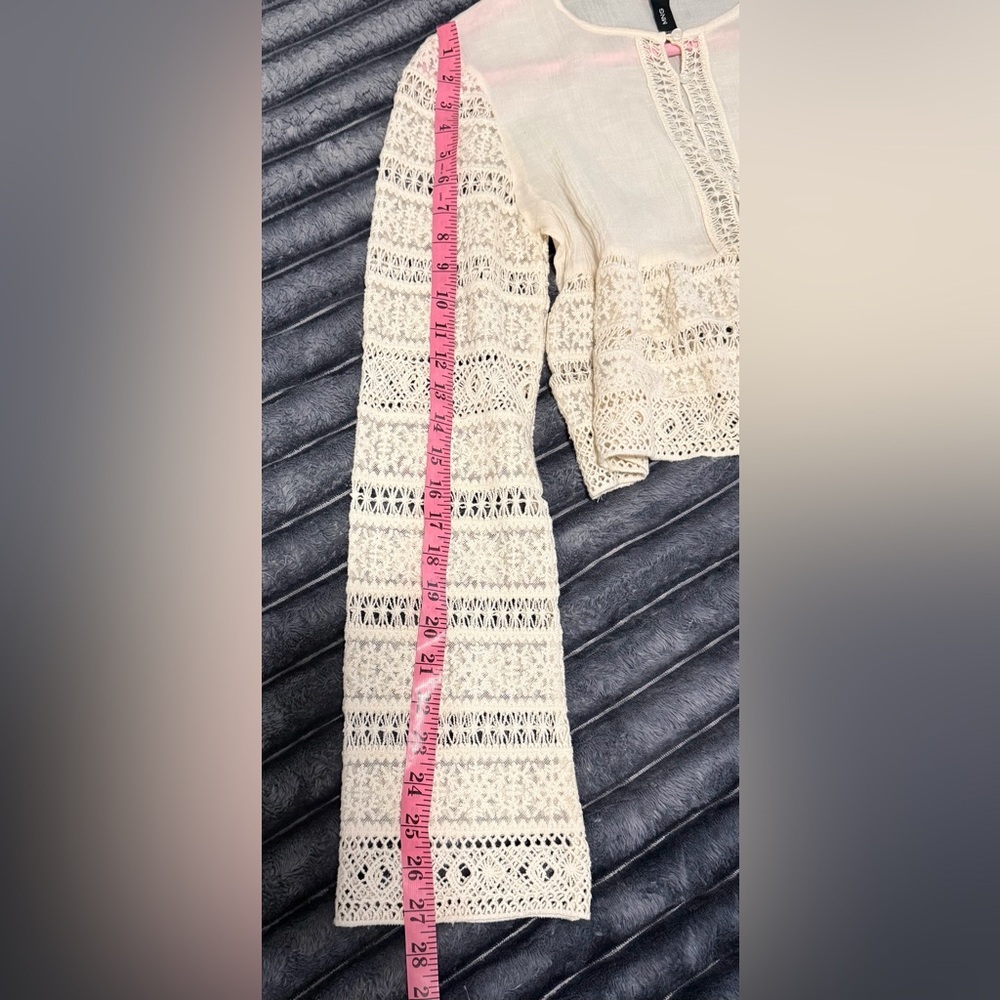 Mango Cream Lace Detail Blouse - Picture 11 of 11